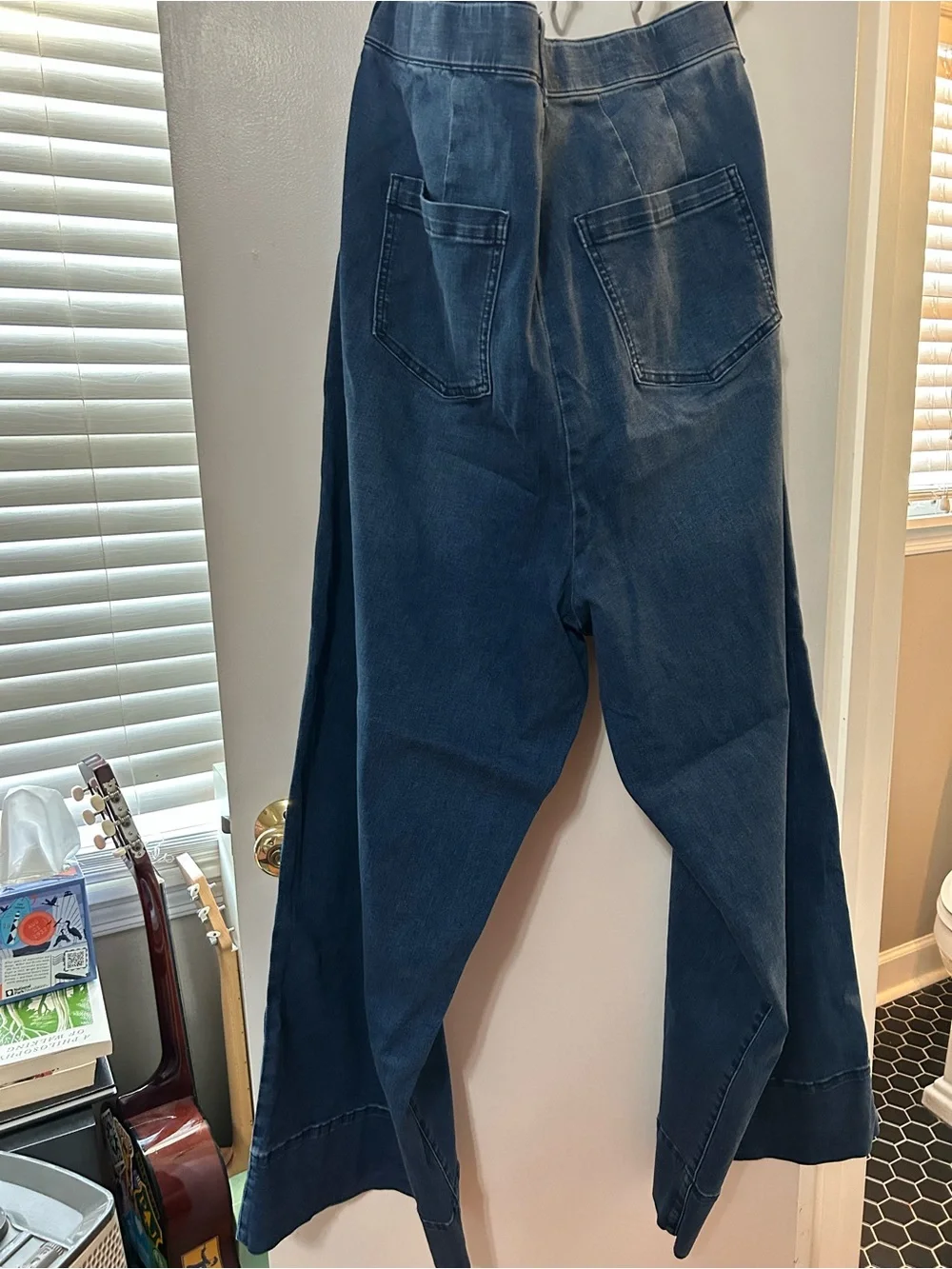 Universal Standard High Waisted Wide Leg Dark Blue Denim Pants EUC (worn once) - Picture 2 of 6